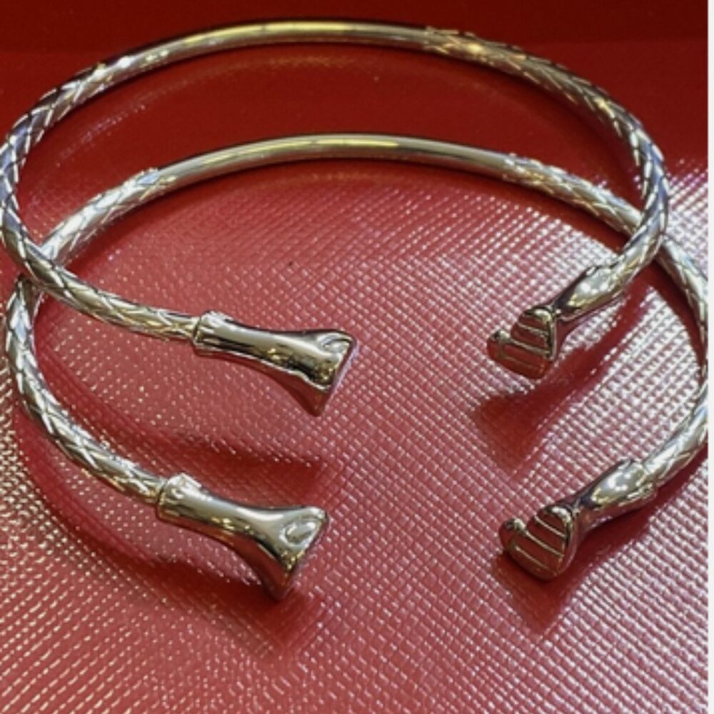 west Indian Silver plated bangles 12.1grams.one Pc 7.5 Inch Wrist /fist